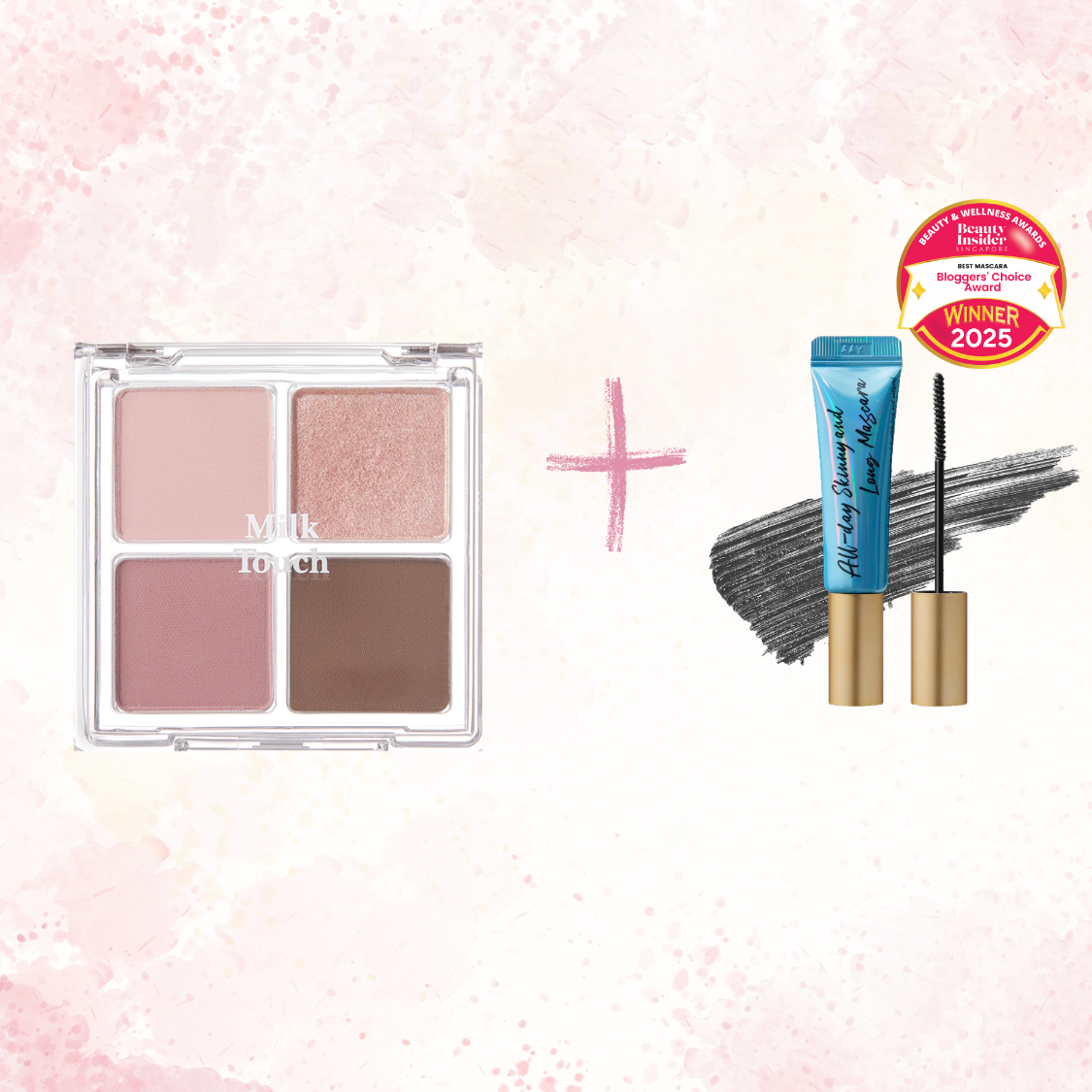 My First Rose Eye Shadow Palette + Skinny & Long Mascara Bundle